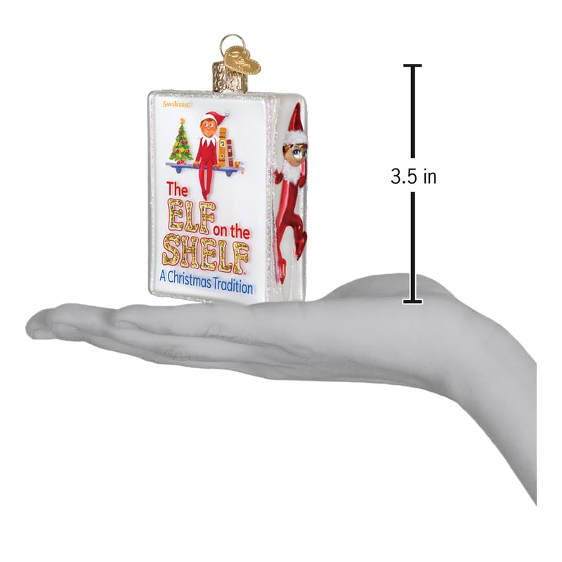 Elf on The Shelf Book Glass Ornament - Handcrafted Christmas Tree Decoration - Variation of This Listing