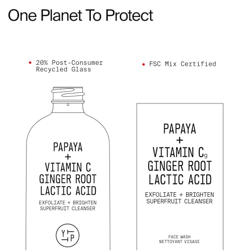 Youth To The People Superfruit Facial Cleanser Full Size - Papaya + Vitamin C Exfoliating Face Wash, Skin Renewal with AHA + BHA, Evens Tone & Texture for Soft + Radiant Skin - 5 fl oz
