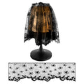 5 Pack Halloween Spider Web Lamp Shades - Black Lace, 60x20 Inch Indoor Decor