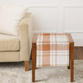 Fall Harvest Plaid Linen Table Runner 14x36 Inches - Handcrafted, Eco-Friendly