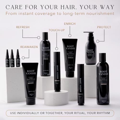 Kiwabi Light Brown Root Touch Up Hair Color for Women & Men - Easy Application