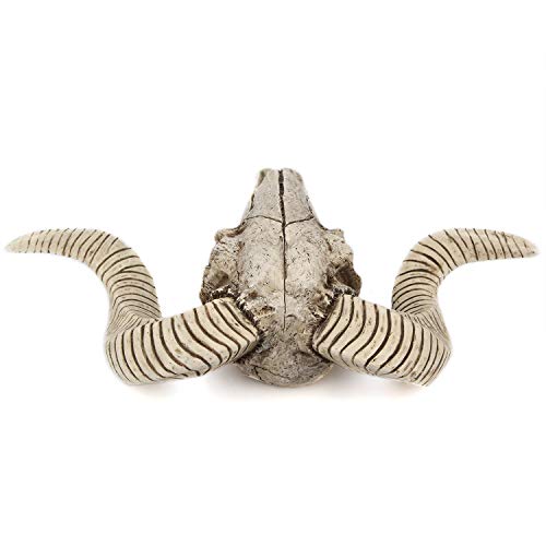 Romeeton Sheep Skull Wall Hanging Decor - Unique Metal & Resin Wall Art for Home & Bar - Variation A