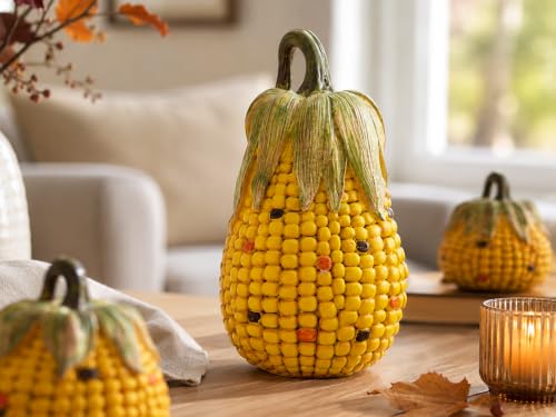 Fall Pumpkin Decorations 3-Piece Farmhouse Autumn Decor for Thanksgiving