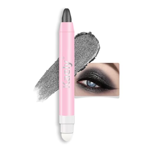 Pearl Black Shimmer Cream Eyeshadow Stick - Double Ended Waterproof Makeup - 03