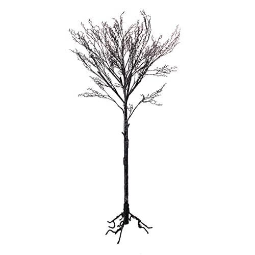 Halloween Black Leafless Artificial Tree 68 Inches with Stand for Indoor Decor