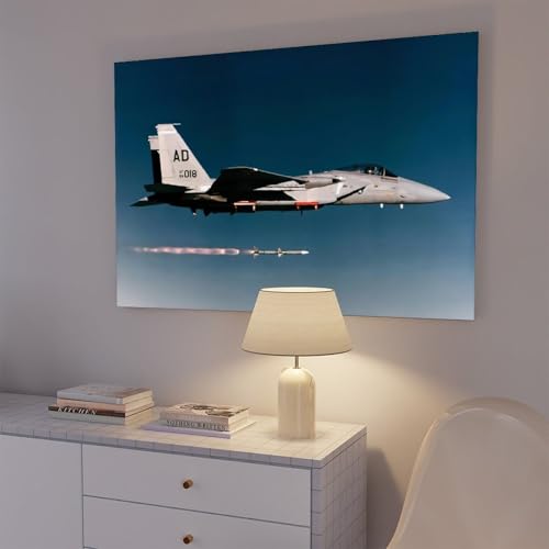 Unframed F-15 Eagle Jet Fighter Wall Art Poster - 24x16 Inches