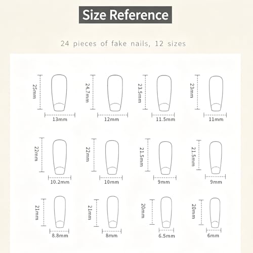 YCLSKNO 24Pcs Black Coffin Press On Nails with Butterfly Floral Design, Easy Glue-On Fake Nails