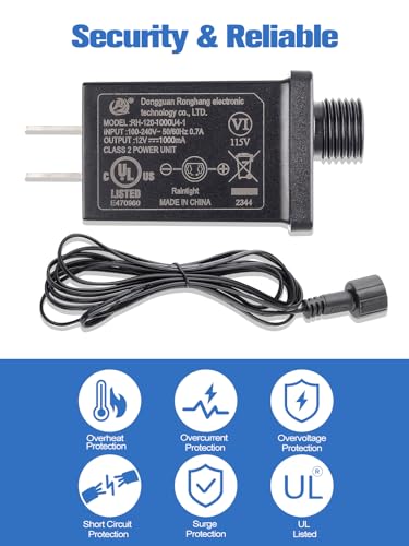 12V 1A Replacement Inflatable Adapter with 6.6ft Extension Cable - Lorvain 1A/1PC