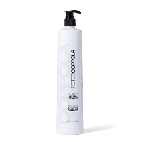 PETER COPPOLA Total Repair Sulfate-Free Smoothing Shampoo - For Damaged Hair - Color Safe, Sodium Chloride-Free Keratin Shampoo (33.8 Fl Oz)