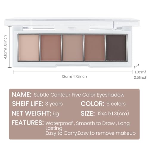 Matte Eyeshadow Palette - Cool Taupe Grey Brown Ash for Smokey & Daily Makeup - Variation 06