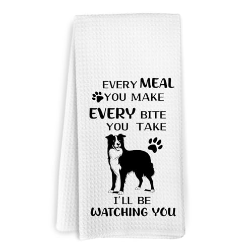 Border Collie Kitchen Hand Towels - Border Variation Dog Lover Gift 16x24 Inches