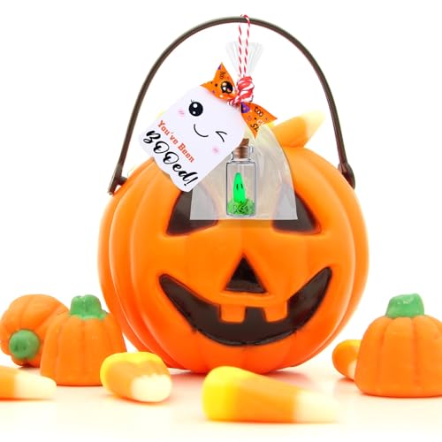 Halloween Ghost Mason Jar Figurine Set - 20 Luminous Mini Ghosts with Moss & Accessories