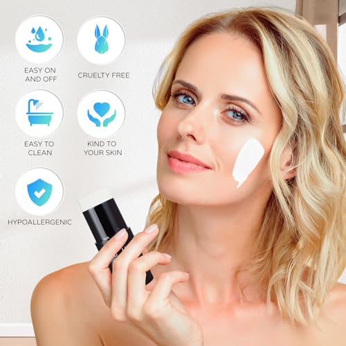 White Face Paint Stick - Halloween, Cosplay, Body & Face Makeup, Non-Toxic, Washable