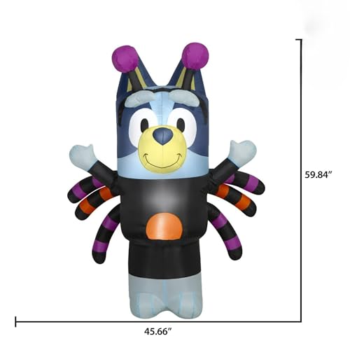 5 Ft Bluey Halloween Inflatable Spider Yard Decoration with Lights