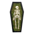 Halloween Skeleton Wall Art with Glowing Eyes - Black/White Full Body Skeleton Decor
