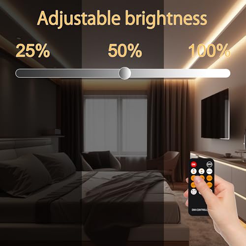 2700K Warm White COB LED Strip Light 16.4FT Dimmable Rope Lights with RF Remote