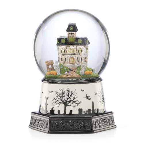 Lenox Haunted Village Light-Up Snow Globe - Water Globe Halloween Decor