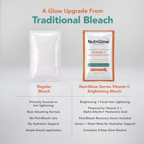 Vitamin C Bleach for Tan Removal & Hair Lightening - 20g, 6-in-1