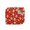 Christmas Gingerbread Man Dish Drying Mat - Absorbent Microfiber, 24 x 18 Inches, Red Snowflake Design - Holiday Kitchen Decor
