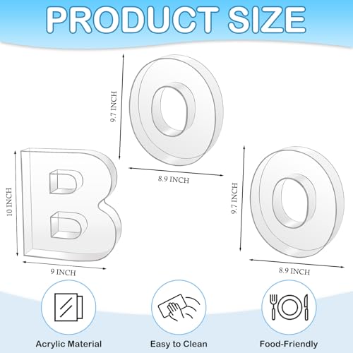 Esmorah Boo Acrylic Food Tray Set - 10-Inch Fillable Charcuterie Boxes for Desserts & Snacks
