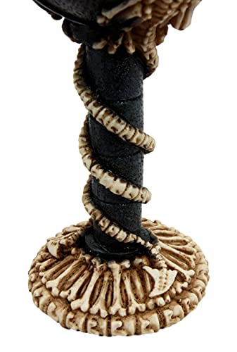 Medieval Flying Dragon Skeleton Goblet - 7oz Wine Chalice for Halloween & Dungeons & Dragons