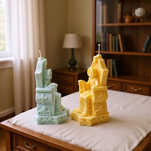 Halloween Skull Brain Candle Mold Silicone DIY Craft Kit