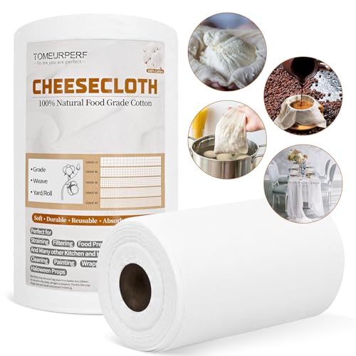 Cheese Cloth for Straining 100 Yards Grade 10 - White Reusable Cotton Fabric