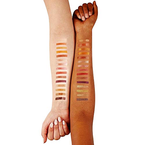 Baked Eyeshadow Palette with 18 Warm Tones for Eye Makeup