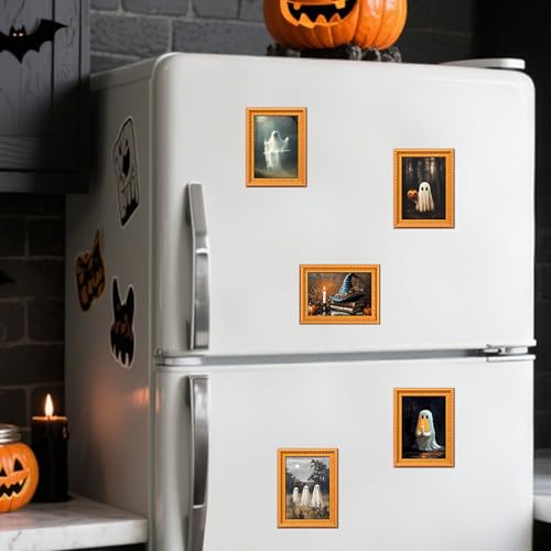 Halloween Ghost Refrigerator Magnet with Candle Art Style19 - Kitchen Decor