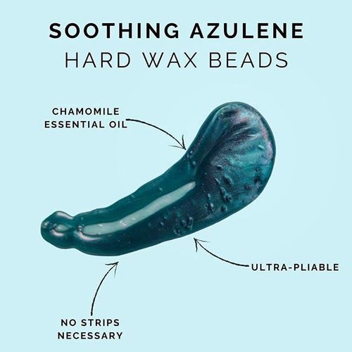 GiGi Hard Wax Beads for Hair Removal, Soothing Azulene Hair Removal Wax for Sensitive Skin, 14 oz