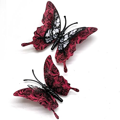 Halloween Wall Stickers 24 Pack - 3D Butterfly Decals & Window Art for Home & Room Decor