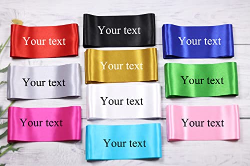 Ivory Satin Sash for Pageants, Prom, Birthday - Custom DIY Personalized 4 Pack