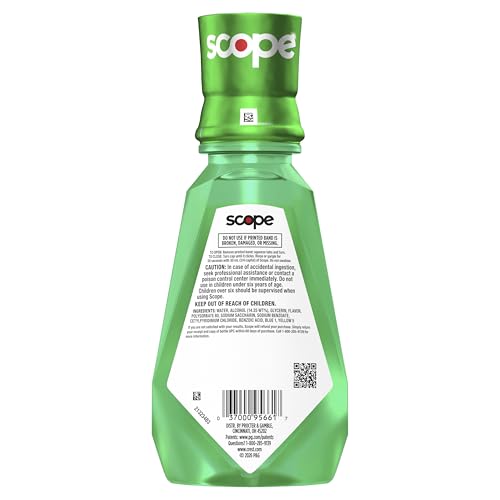 Crest Scope Classic Mouthwash, Original Formula, 500 Ml, 4 Count