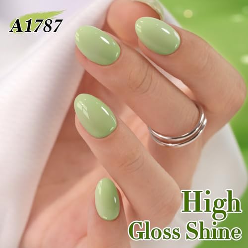 Gel Nail Polish 15ML - Sheer Stone Green, Same Color, Soak Off, Salon & DIY