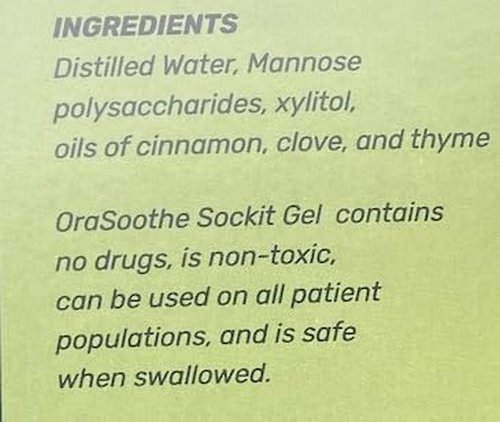 Orasoothe SOCKIT Gel 10g Tube with 1 Extra Spark Dental Co Applicator Tube