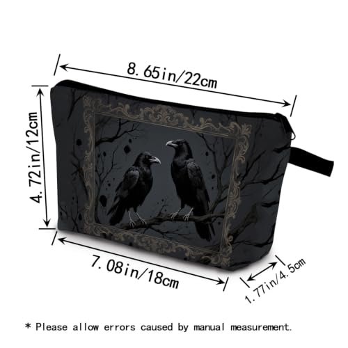 Gothic Style Cosmetic Bag - Small Makeup & Toiletry Organizer - Variation of HZZ18335