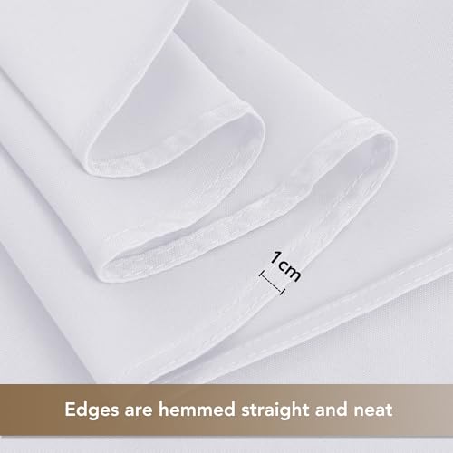 White Rectangular Table Cloths - 8 Pack 90x132 Inches for Events & Dining - Variation of THIS listing