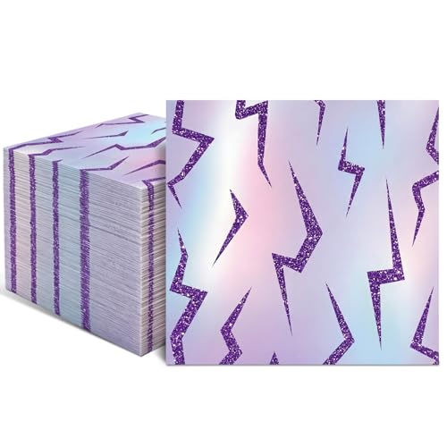 Purple Kpop Themed Party Napkins Bulk Pack for Birthdays & Fan Events