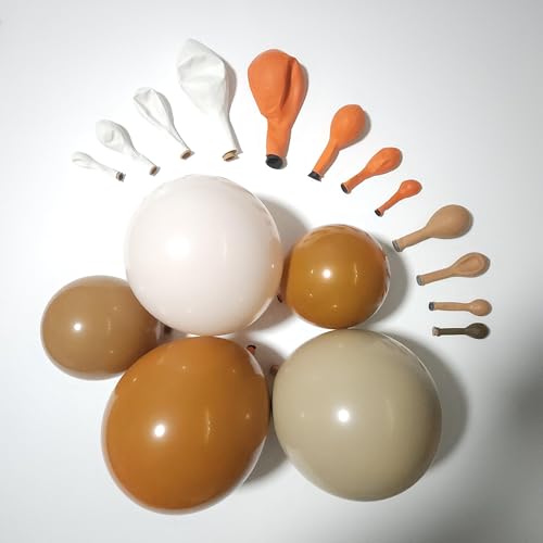 Fall Balloon Arch Kit with Burnt Orange & Cream Peach Balloons for Weddings & Events