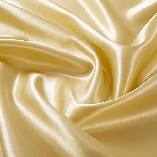 Gold Satin Tablecloth 58x102 Inches - 4 Pack, Rectangular, Elegant Party Decor Variation of 4 / Gold
