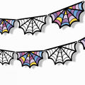 Goth Girl Halloween Garland Banner - Double-Sided Spooky Party Decor, 15 Pieces