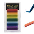 Rainbow C Curl Lash Extensions - 0.07mm Thickness, 8mm Length, Classic Volume