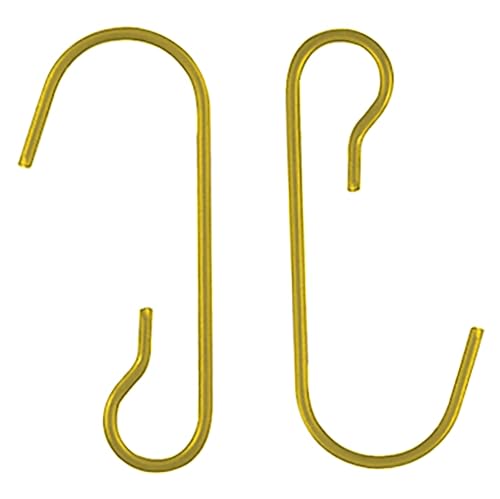 Gold Christmas Ornament Hooks - Bendable Metal Stocking & Tree Hangers (100 Pack)