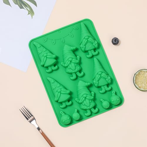 2 Pack Christmas Silicone Mold for Baking - Gnome & Bell Holiday Treats - Variation B