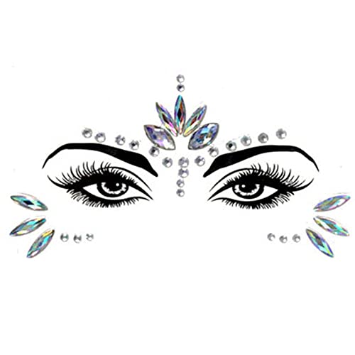 Sparkling Rhinestone Face Gems Stickers for Makeup & Party Decorations