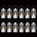White Mini Lanterns 12-Pack - 6 Inch Flameless LED Decor for Weddings, Christmas & Rustic Events