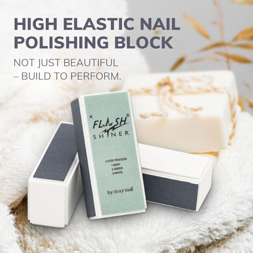 Professional 3-Way Nail Buffer Block Set - Pack of 12 for Natural Shine & Smooth Nails