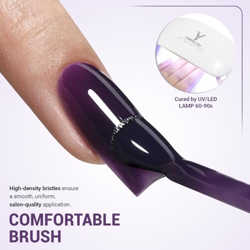 Gel Nail Polish 15ML - Deep Purple Fall Winter Sheer Soak Off Nail Art