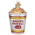 Glass Ramen Noodle Cup Ornament - Handcrafted Holiday Tree Decoration