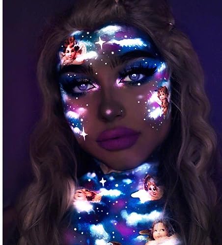 Neon Blue Body Paint Washable UV Blacklight Face & Body Makeup for Cosplay & Festivals - 70ml
